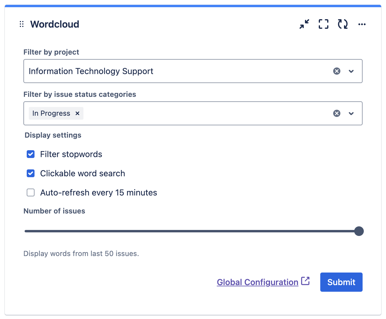 Gadget configuration